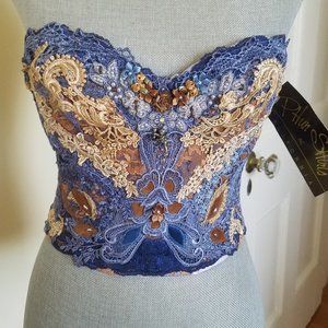 BUSTIER STRAPLESS EMBELLISHED VINTAGE A KNOCK OUT